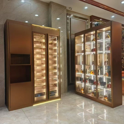 Private Clubs Stainless Steel Display Cabinets For Display Home Shop Mall And Office In Various Sizes And Finishes