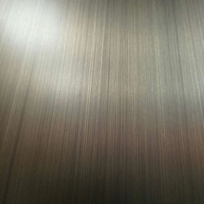 Retro  Antique Bronze Hairline Customized Colored Stainless Steel Sheet For Different Interior And Exterior Designs