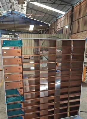 LUXURY PVD COATED STAINLESS STEEL PANEL ROSE GOLD / CHAMPAGNE FINISH HOTEL VIP PROJECTS