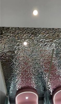 Water Ripple Sliver Mirror 8k 4*8ft 4*10 Ft Project Wall Ceiling Decoration Stainless Steel Sheet