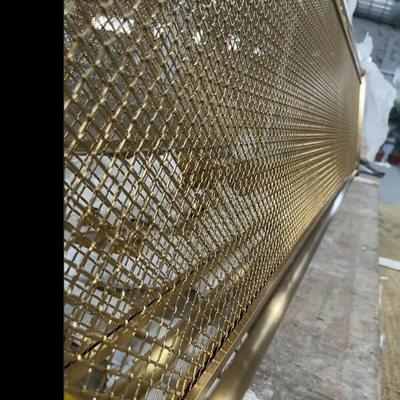 Laser Cutting 3*10ft Jali Decoration Hotel Project Home Furniture Brush Gold Stainless Steel Screen