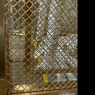 Laser Cutting 3*10ft Jali Decoration Hotel Project Home Furniture Brush Gold Stainless Steel Screen
