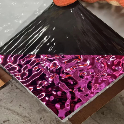 Modern Style Water Ripple Embossed Mirror 8k Project Ceiling Decoration Stainless Steel Sheet