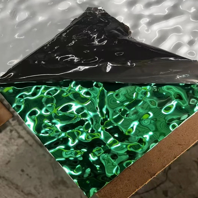 Modern Style Water Ripple Embossed Mirror 8k Project Ceiling Decoration Stainless Steel Sheet
