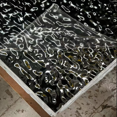 Modern Style Water Ripple Embossed Mirror 8k Project Ceiling Decoration Stainless Steel Sheet