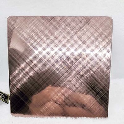 İyi bir fiyat. Ayna Çapraz Saç Çizgisi Kahverengi Renk Paslanmaz Çelik Sac Lüks Dekorasyon çevrimiçi