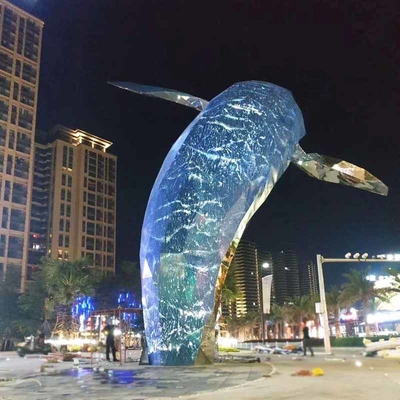 ODM 304 Shiny Lighting Outdoor Color Custom Painting Landmark Stainless Steel Sculptures
