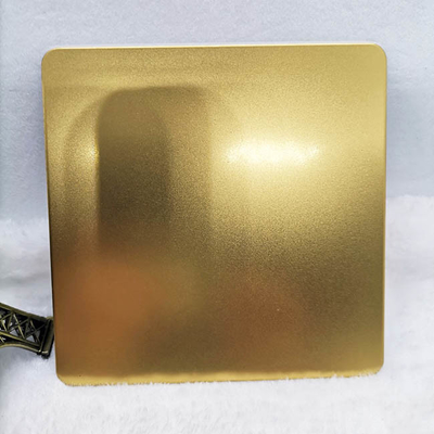 304 Gold Color Stainless Steel Sheets Beadblasted Finished Inox Sheets PVD Coated For Elevator
