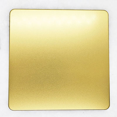 304 Gold Color Stainless Steel Sheets Beadblasted Finished Inox Sheets PVD Coated For Elevator