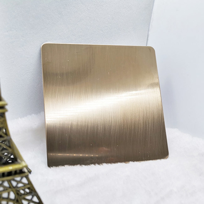 stainless steel sheet brushed gold champagne colored