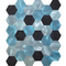 Titreşim Metal Hexago Alüminyum Mozaik Fayans Antipas 12 * 12in