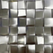 48 3d Trapez Paslanmaz Çelik Mozaik Fayans 293 × 293mm Mutfak Dekorasyonu