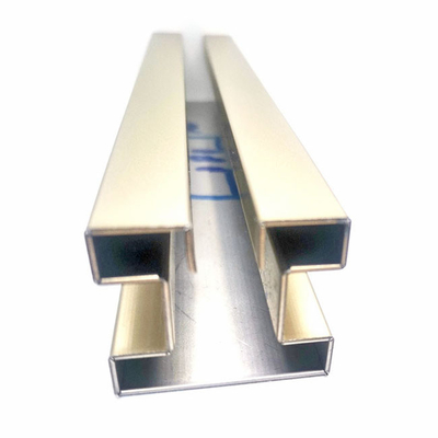 Slotted Metal Stainless Steel Trim Strips Profile 6.5ft To 8ft