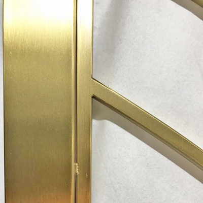 304 316 201 Pattern Gold Hairline Square Stainless Steel Sheet Metal Screen Partition Room Divider for Wall Decoration