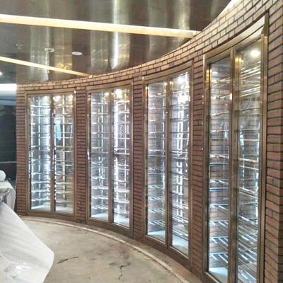 İyi bir fiyat. Metal Paslanmaz Çelik Şarap Dolabı Soğutucu 240V 50Hz Dokunmatik Kontrol Paneli çevrimiçi