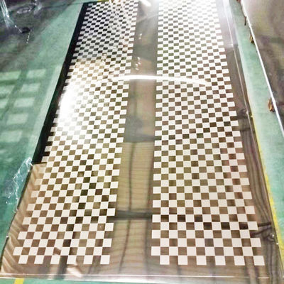 İyi bir fiyat. Basit Stil Kazınmış Ayna 8K Altın Rengi Paslanmaz Çelik Sac çevrimiçi