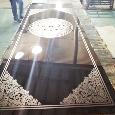 Asansör Kapısı için Klasik Stil Kazınmış Ayna 8K Siyah Renk Paslanmaz Çelik Sac