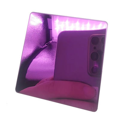 İyi bir fiyat. Otel KTV İç Dekorasyon Anti-parmak izi Kaplama için Renkli Paslanmaz Çelik Sac 8K Pembe Renk çevrimiçi