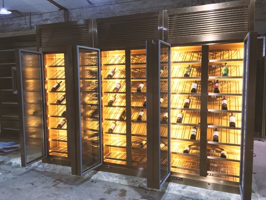 Private Customized Size Design Of Colored Stainless Steel Wine Cabinet