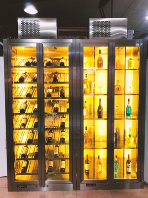 Hot selling liquor bottle display shelf high quality wine cabinets with low price