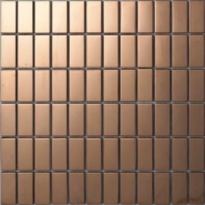 İyi bir fiyat. Şampaign Altın Kare Paslanmaz Çelik Mozaik Fayans Oturma Odası Dekorasyonu İçin Karışık Desen çevrimiçi