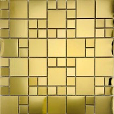 İyi bir fiyat. 48 * 48 MM Dekorasyon Ev Otel Yemek odası Için Güzel Paslanmaz Çelik Kare Metal Mozaik çevrimiçi