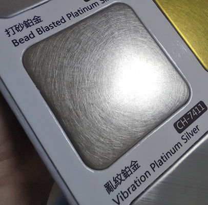 Grade 304 Hot Sale  4 × 8ft Vibration  Platinum  Sliver Stainless Steel Decorative Color Sheet Customized Colors