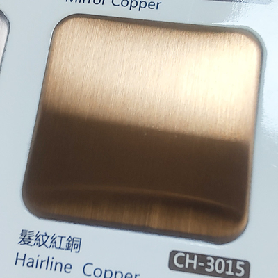 Champagne Colored Stainless Steel Sheet PVD Plating Titanium