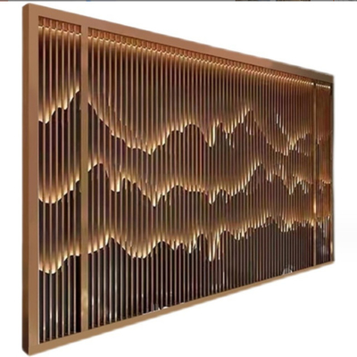 304 Rose Gold Bronze Black Hairline Stainless Steel Divider 316L Brushed Stainless Steel Screen Partition