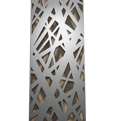 3300mm Height Metal Screen Partition Art Modern Hollowed PVD Colour Coated Laser Cut Panels