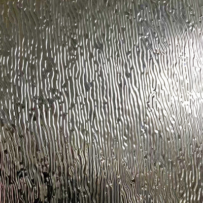 Silver Gemstone Blue Water Ripple Embossed Plate Stainless Steel Sheet For Wall Decoration