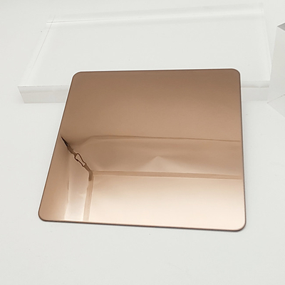 304 Brown Mirror Finished Color PVD Coating Stainless Steel Sheets For Wall honey comb panel
