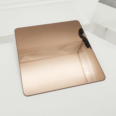 304 Brown Mirror Finished Color PVD Coating Stainless Steel Sheets For Wall honey comb panel