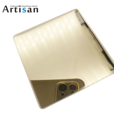 Champaign Gold 201j1j2 Color Stainless Steel Sheets Mirror Finished Inox Sheets PVD Coated For Elevator