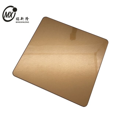 Stainless Steel Vibration Bronze PVD Coated Stainless Steel Color Sheets With Anti-Finger Print For Decoration