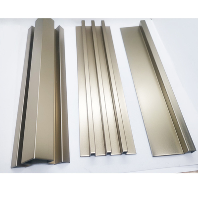 Multiple Shapes Stainless Steel Tile Edge Trim Corner Strip Profile Modern Style Metal Corner Profiles