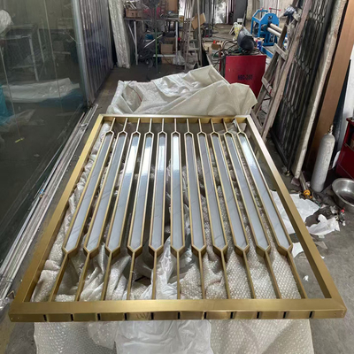 Factory Color Gold Antique Rose Gold Hairline Brushed Classical 304 Stainless Steel Screen Partition Room Dividers