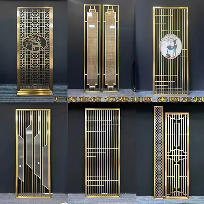 Modern Stil Tasarımı Foshan Fabrikası Altın Gül Altın Paslanmaz Çelik Ekran Bölme Villa Ev Oteli