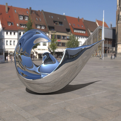 OEM Outdoor Art Metal Stainless Steel Sculpture For Park Shopping Mall Decoration