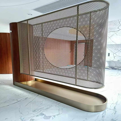 Factory Color Gold Antique Rose Gold Hairline Brushed Classical 304 Stainless Steel Screen Partition Room Dividers
