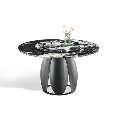 İyi bir fiyat. Modern Yuvarlak Sinterli Taş Siyah Renkli Paslanmaz Çelik Yemek Masası çevrimiçi