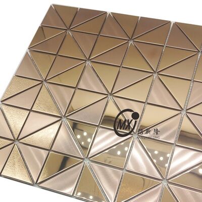 İyi bir fiyat. European & American Style Export-Grade Metal Mosaic Stainless Steel Mosaic Waterproof Wall Material For Bathroom Vanity Area çevrimiçi