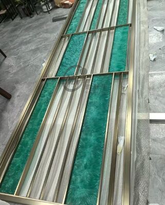 Modern Lazer Kesimli Paslanmaz Çelik Oda Bölücü PVD Plating Titanyum ve Aynaya 8k Polonya