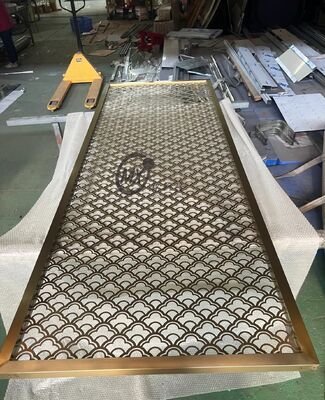 İyi bir fiyat. Slim Design Paslanmaz Çelik Ekran Bölgesi Dekoratif Uzay Bölücü için PVD Plating Titanyum ve Mirror 8k Polish çevrimiçi