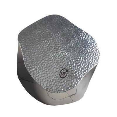 Sliver Mirror Hammered/Embossed Stainless Steel Cloud Nesting Coffee Table Set Modern lüks oturma odası mobilyaları