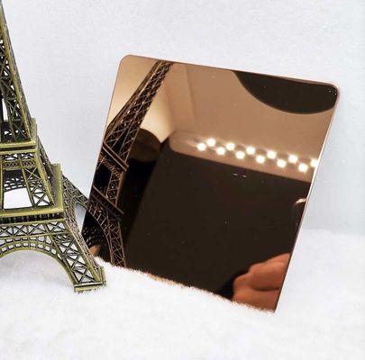 İyi bir fiyat. Duvar Dekorasyonu için 0,55 ila 3mm Ayna Cilalı Paslanmaz Çelik Sac Kırmızı Bakır çevrimiçi